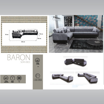Baron Corner Sofa Bed