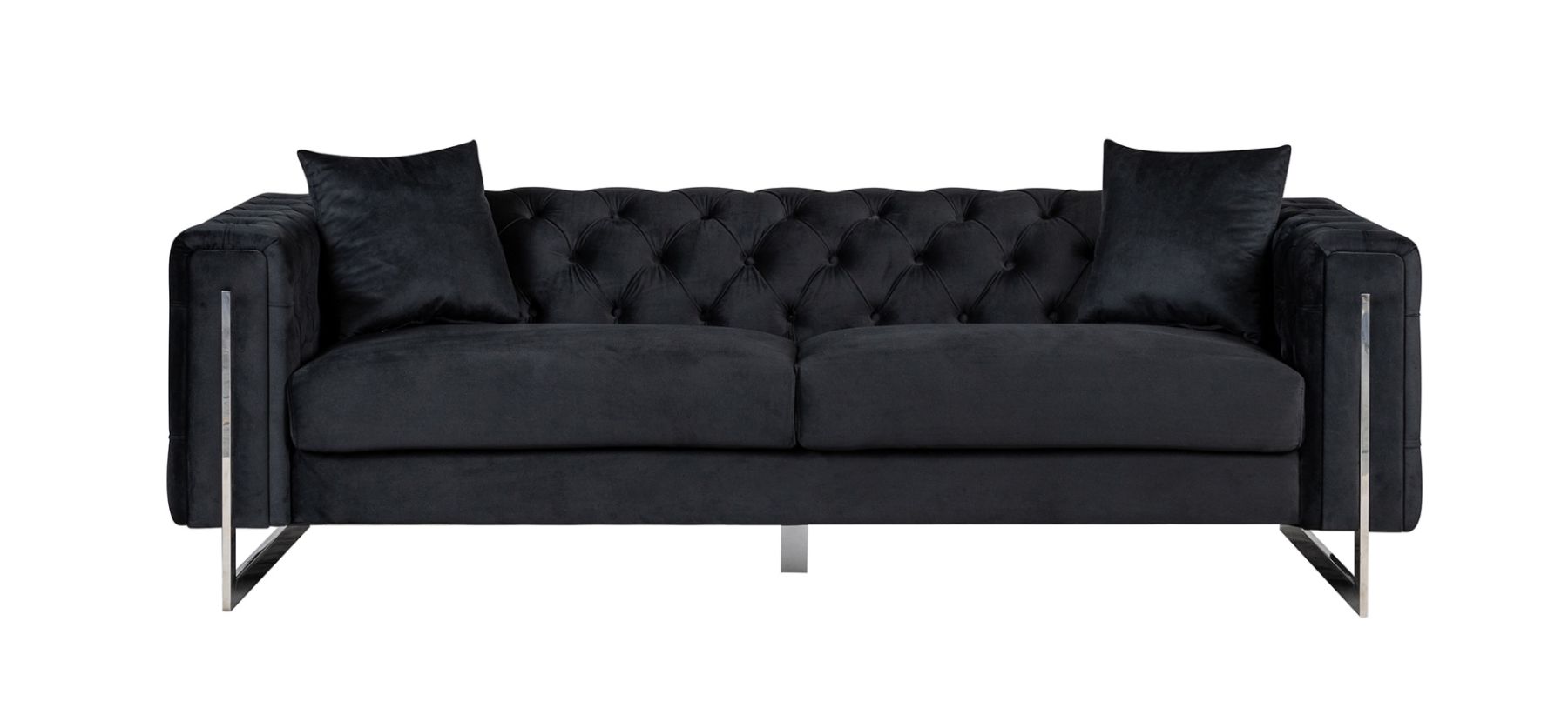 Fenzie 3+2 Fabric Plush Velvet - Black
