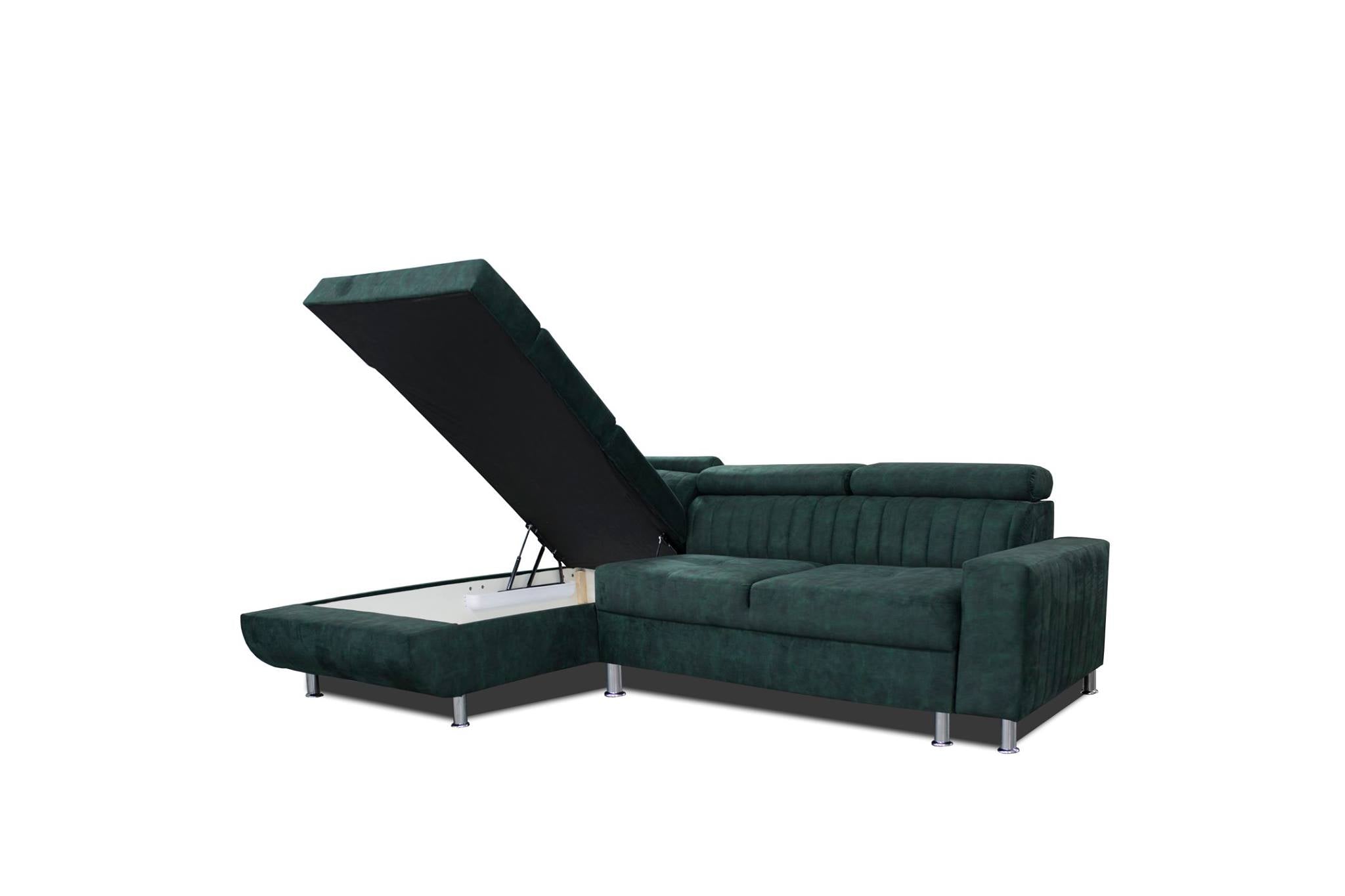 Houston Corner Sofa Bed - Green