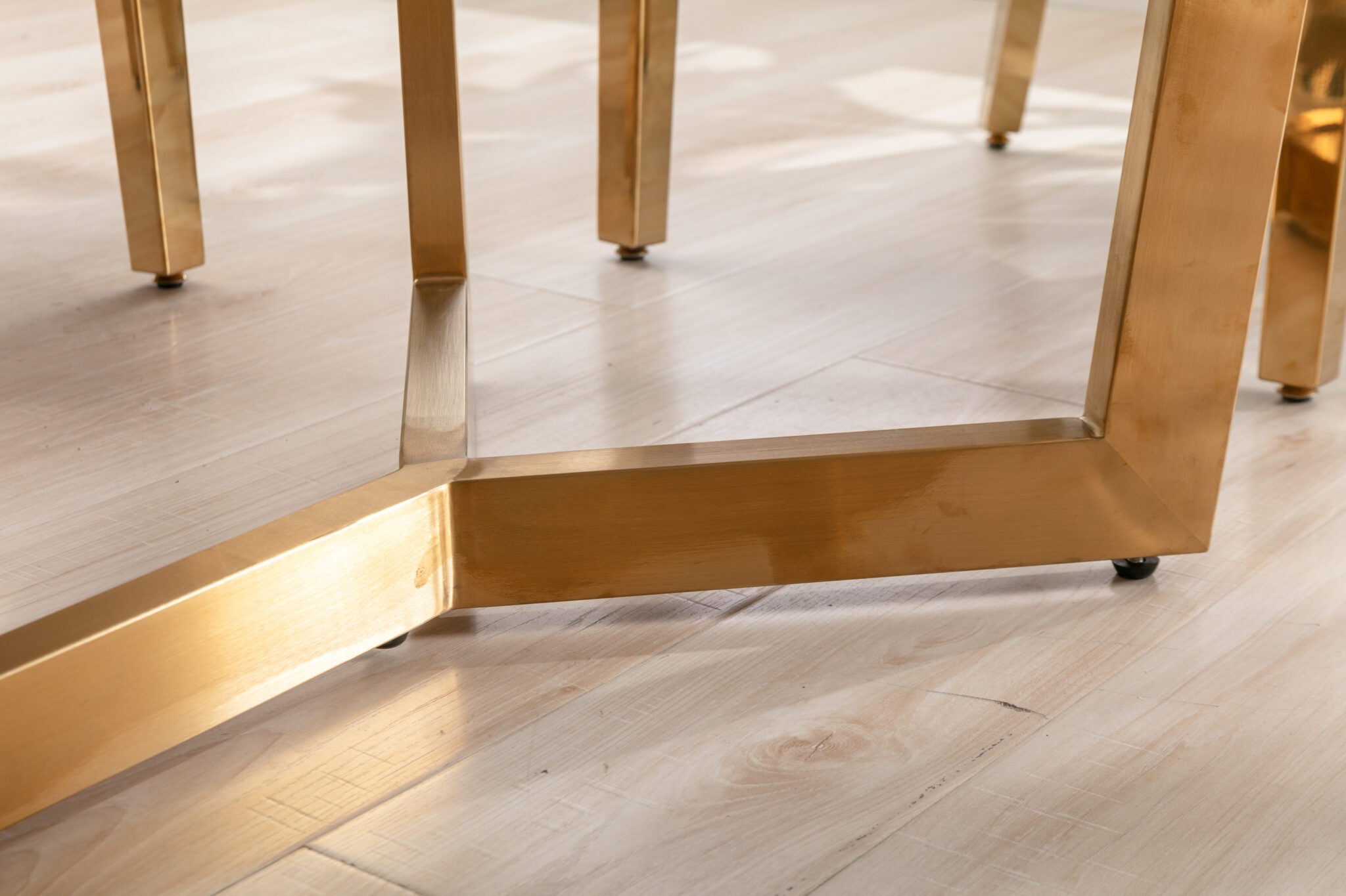 Sorrento Ceramic Gold Dining Table