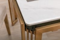 Sorrento Ceramic Gold Dining Table