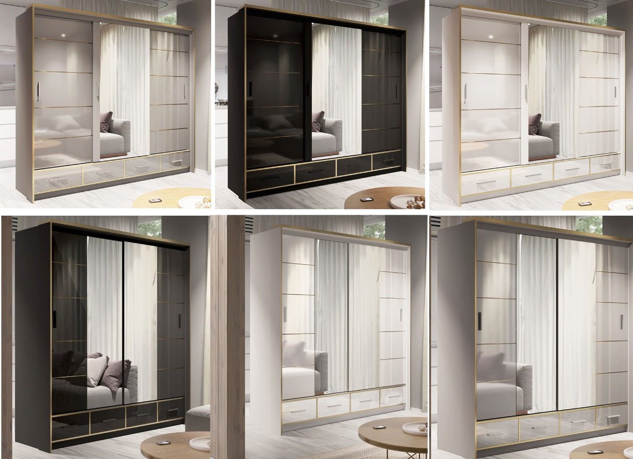 Sydney High Gloss Wardrobe