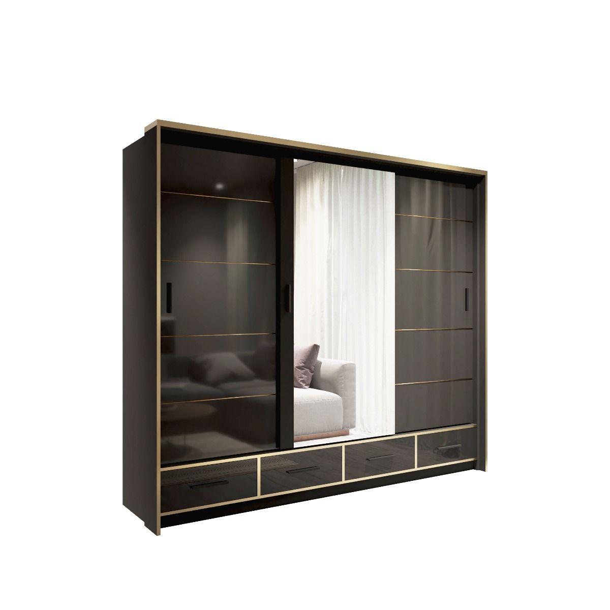 Sydney High Gloss Wardrobe