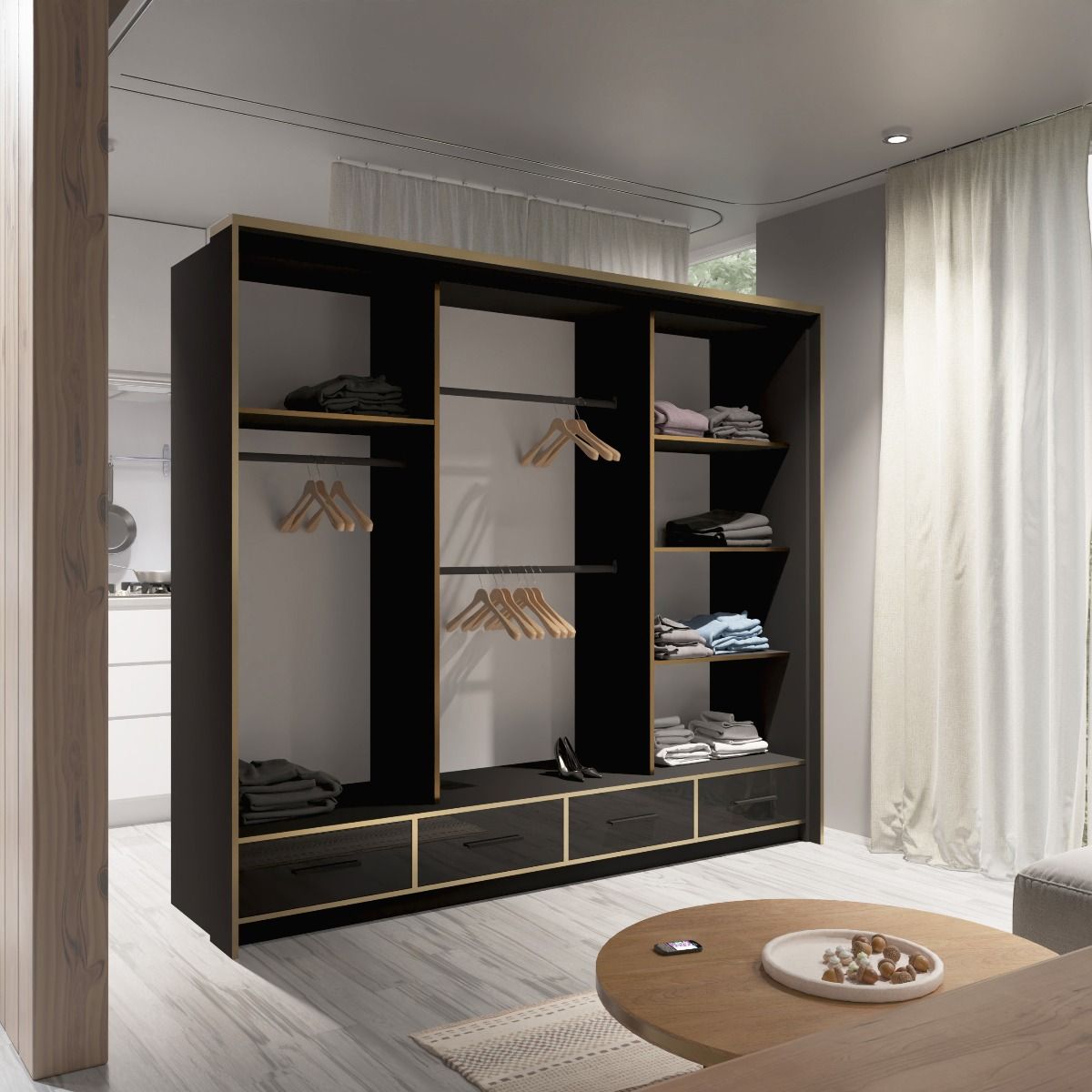 Sydney High Gloss Wardrobe