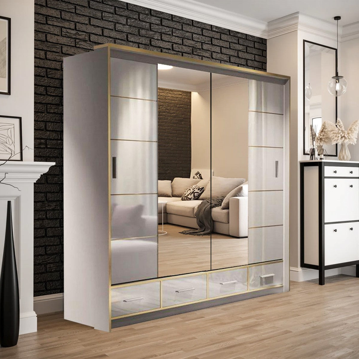 Sydney High Gloss Wardrobe