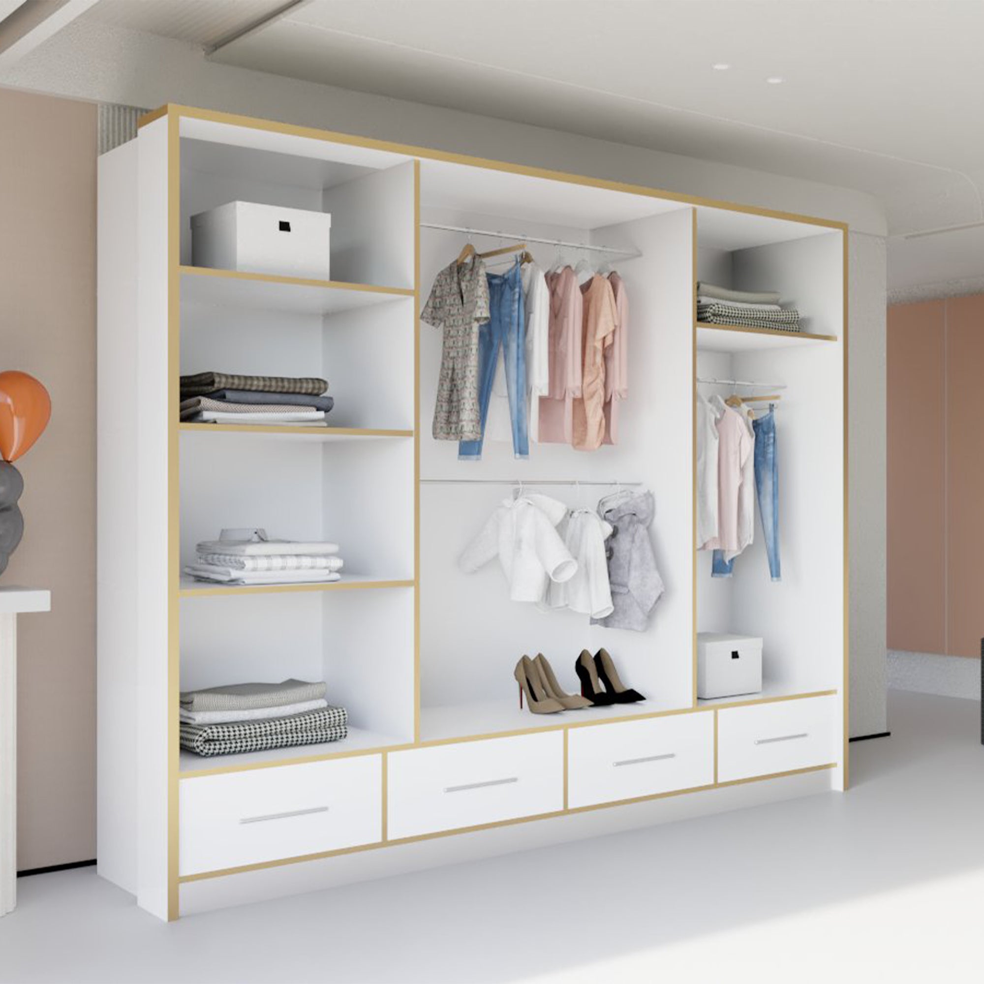 Sydney High Gloss Wardrobe