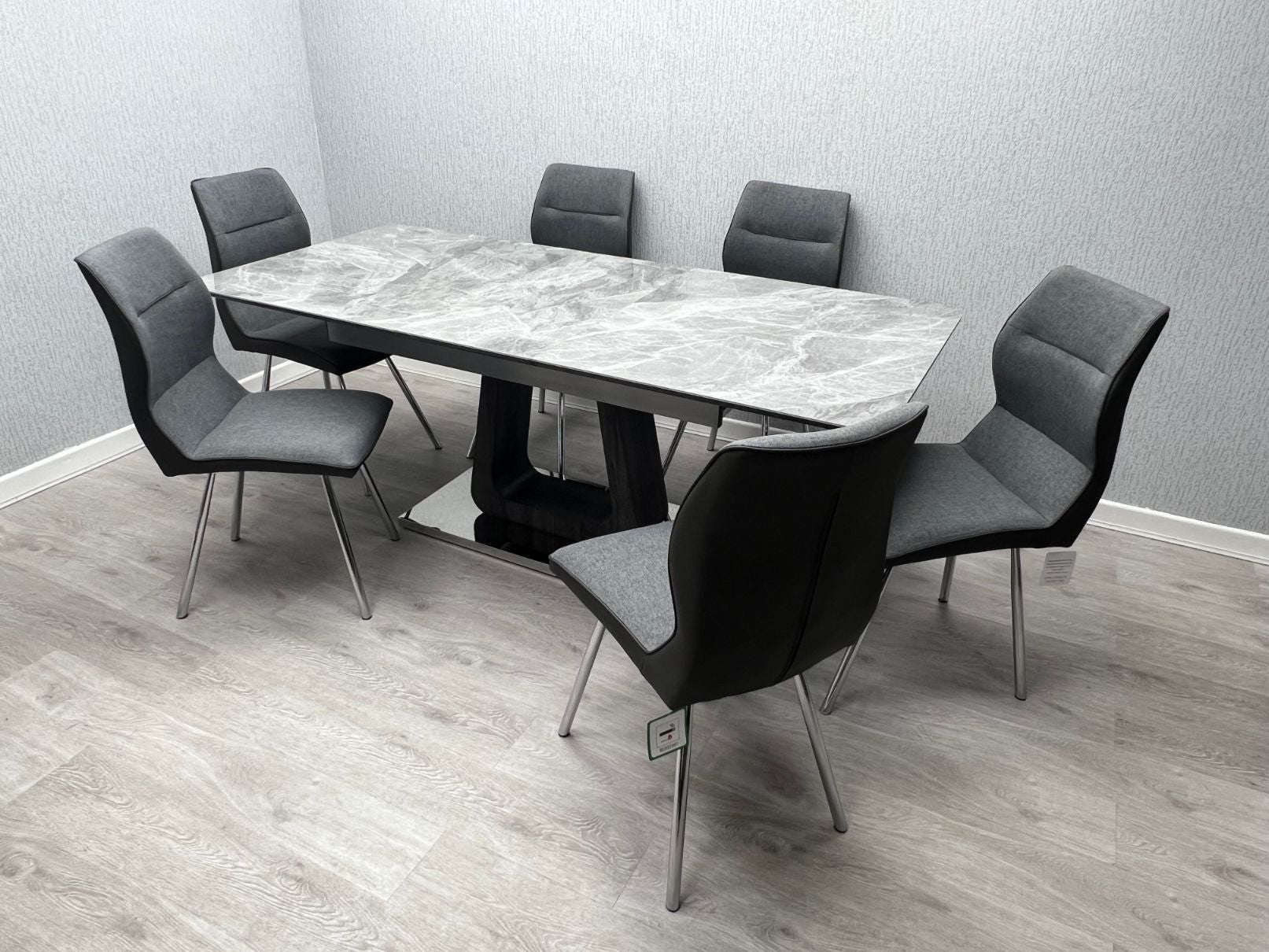 Zermatt Dining Table - Grey Ceramic