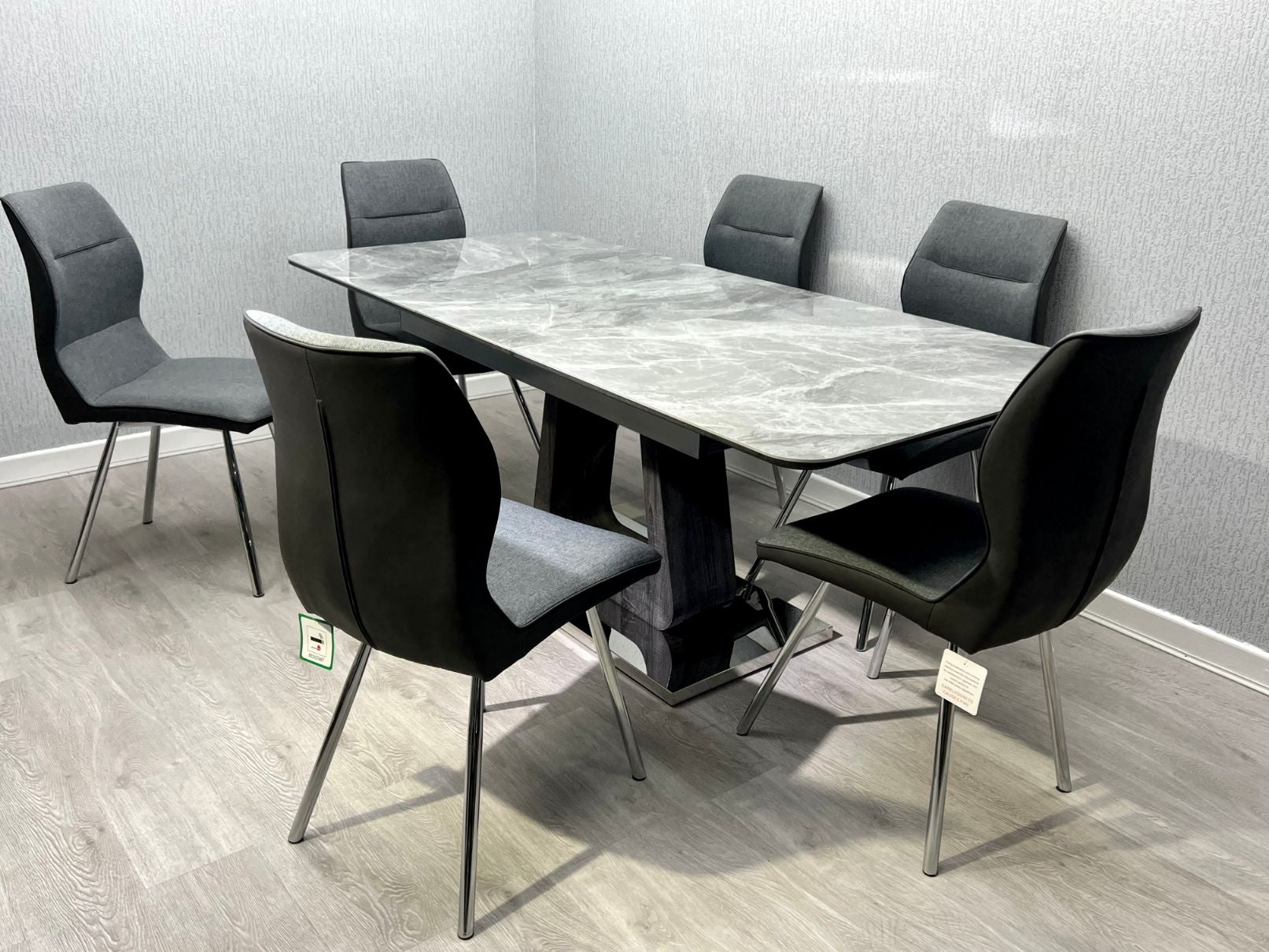 Zermatt Dining Table - Grey Ceramic