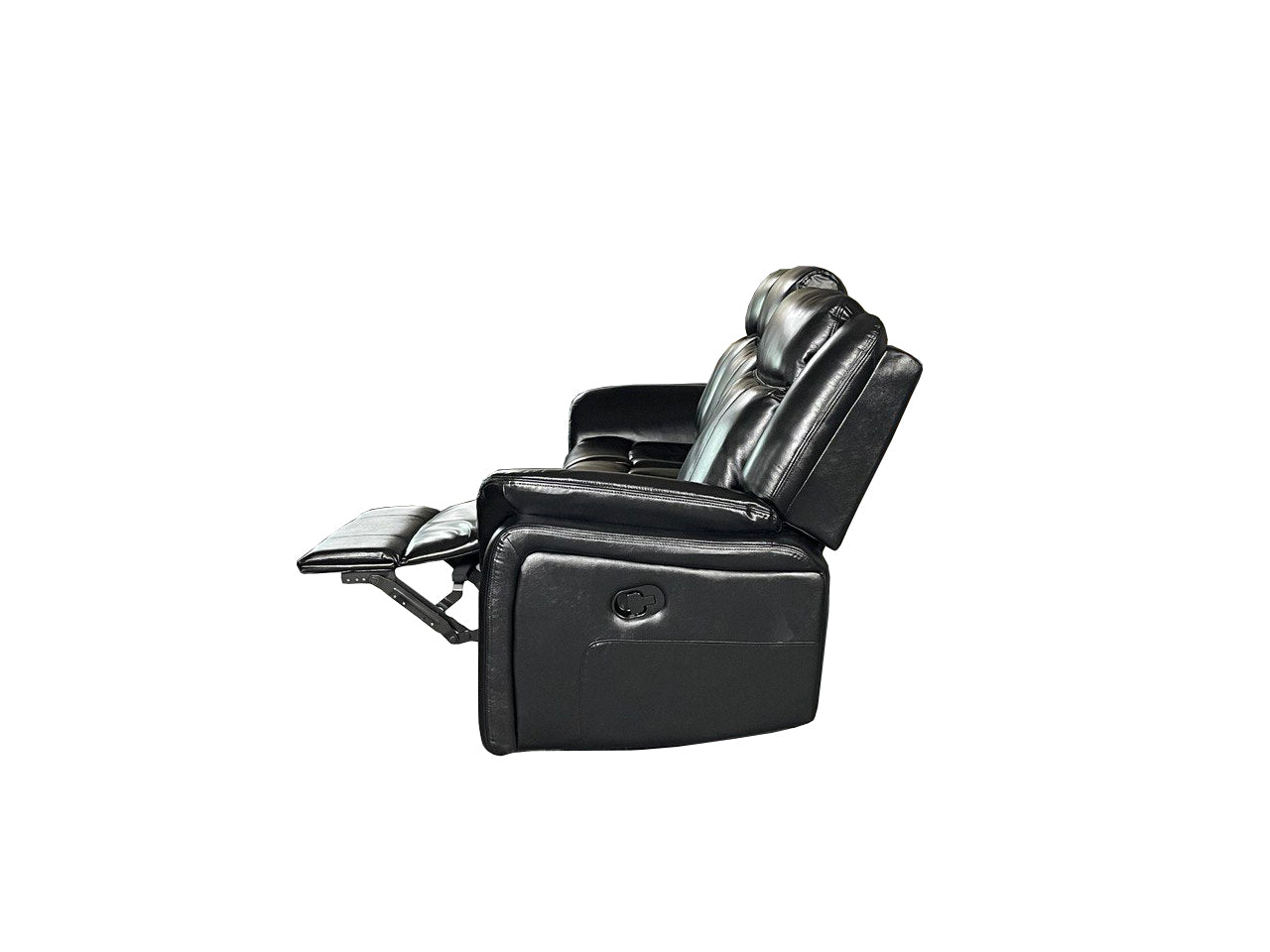 Alex Genuine Leather 3+2 Seat Recliner Sofa Set - Black