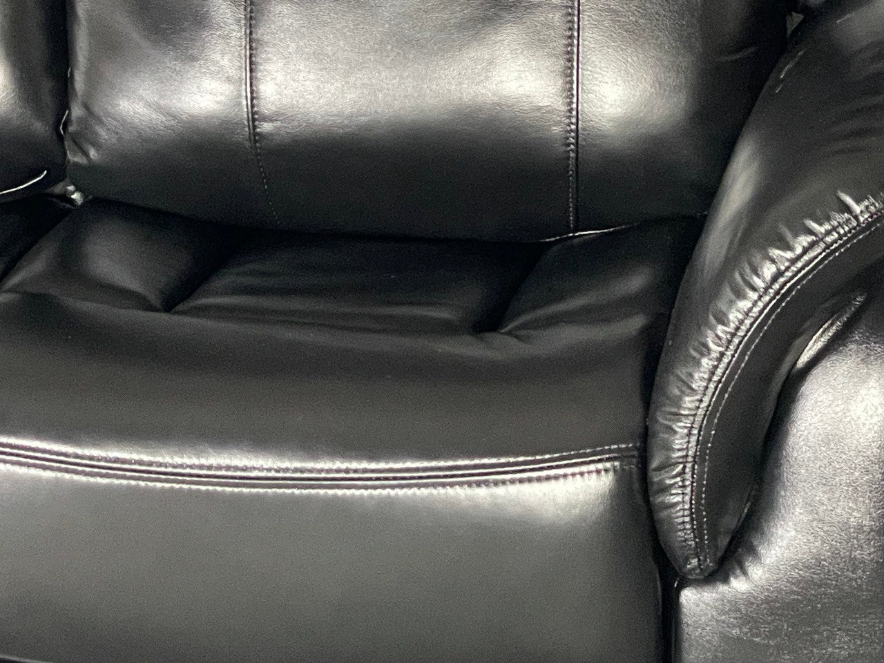 Alex Genuine Leather 3+2 Seat Recliner Sofa Set - Black