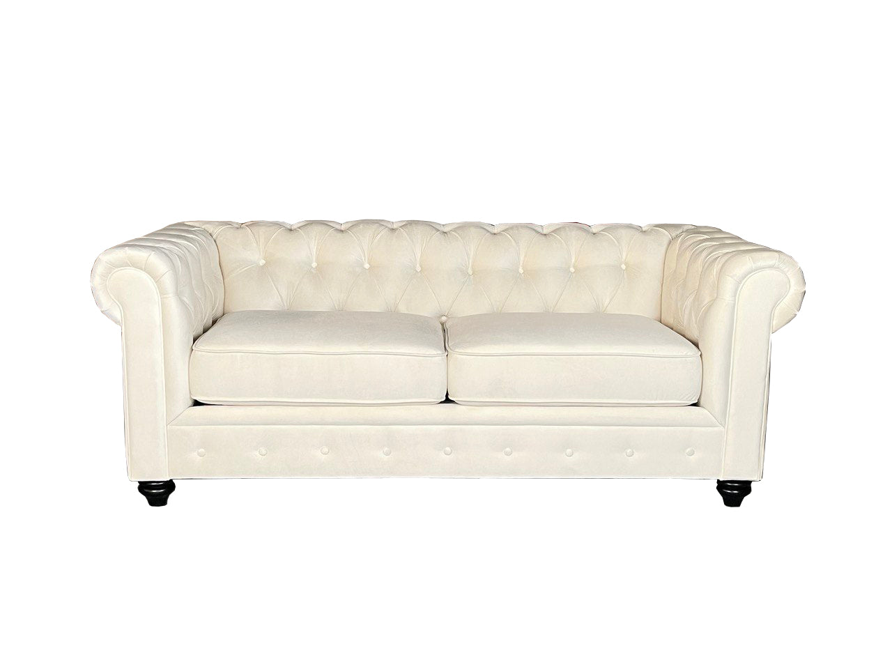 Chesterfield 3+2 Fabric Sofa - Cream