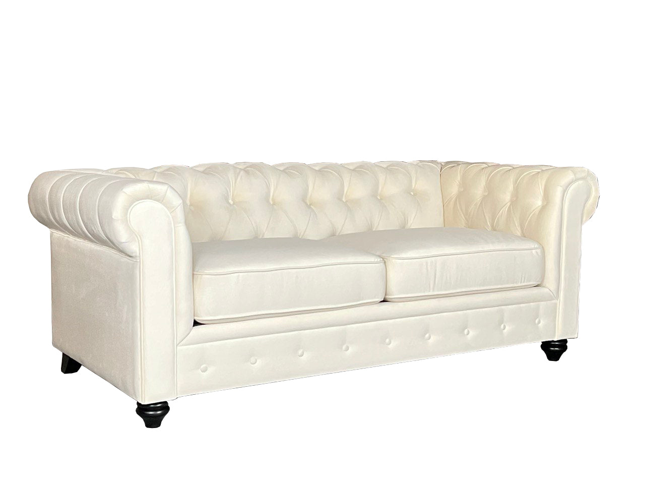 Chesterfield 3+2 Fabric Sofa - Cream