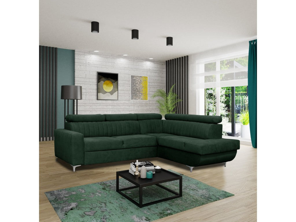 Houston Corner Sofa Bed - Green