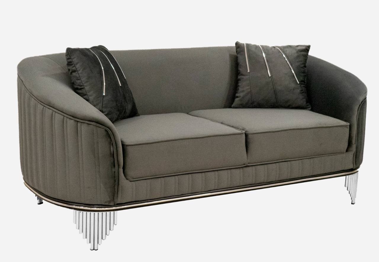Matilda 3+2 Fabric Sofa Set - Grey