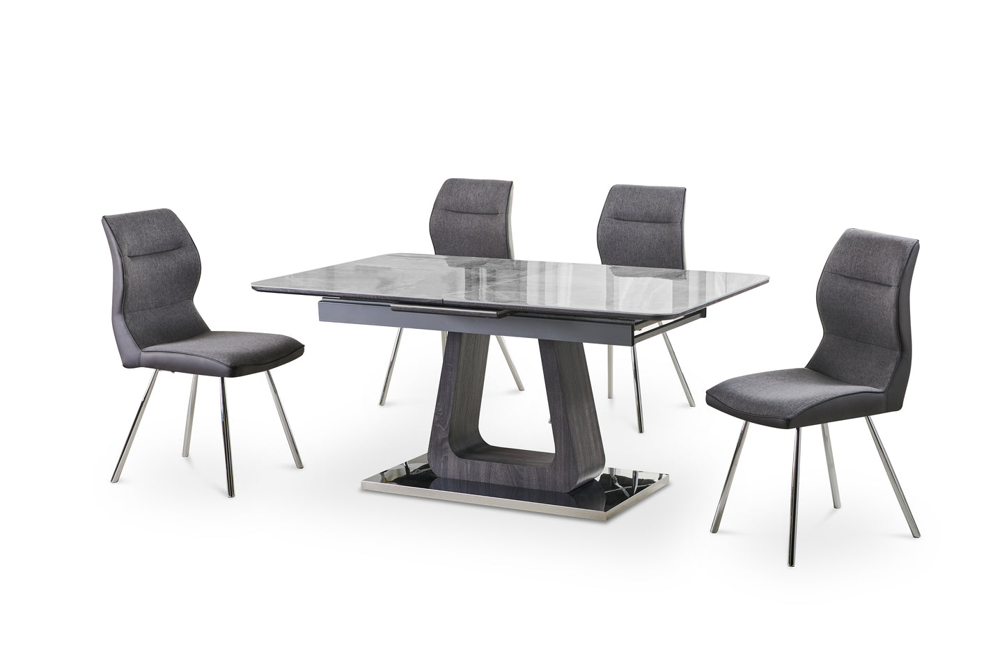 Zermatt Dining Table - Grey Ceramic